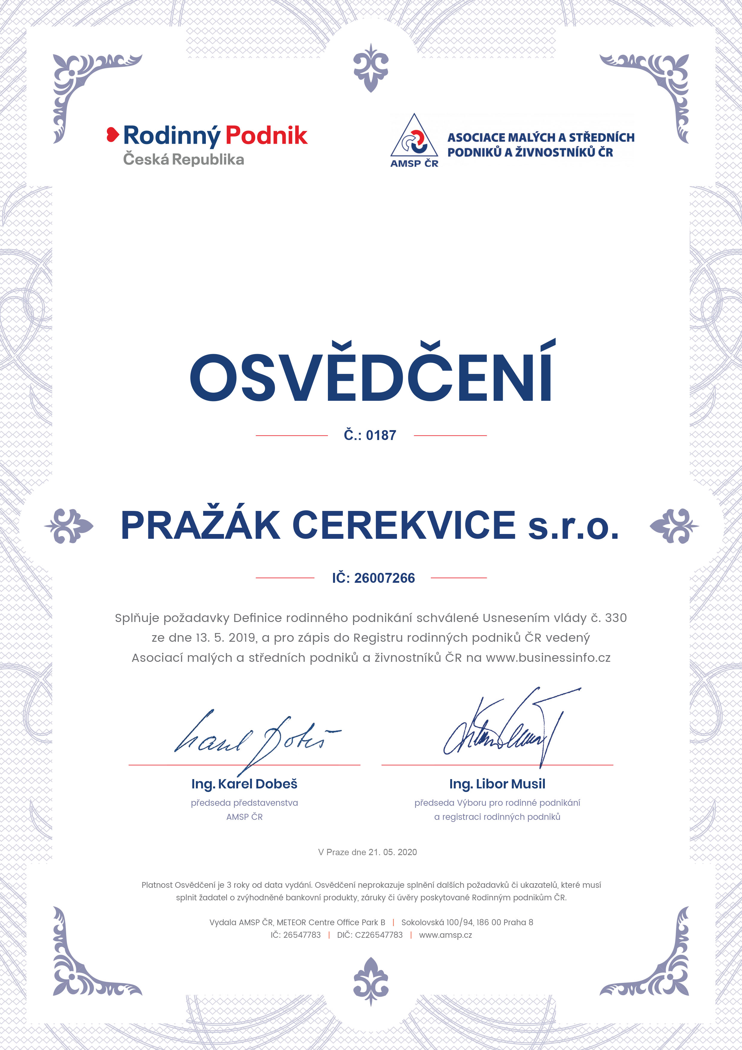 Certifikát